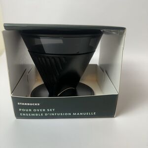 Starbucks Black Pour Over Set Coffee Funnel Brewing 2022 Original Packaging